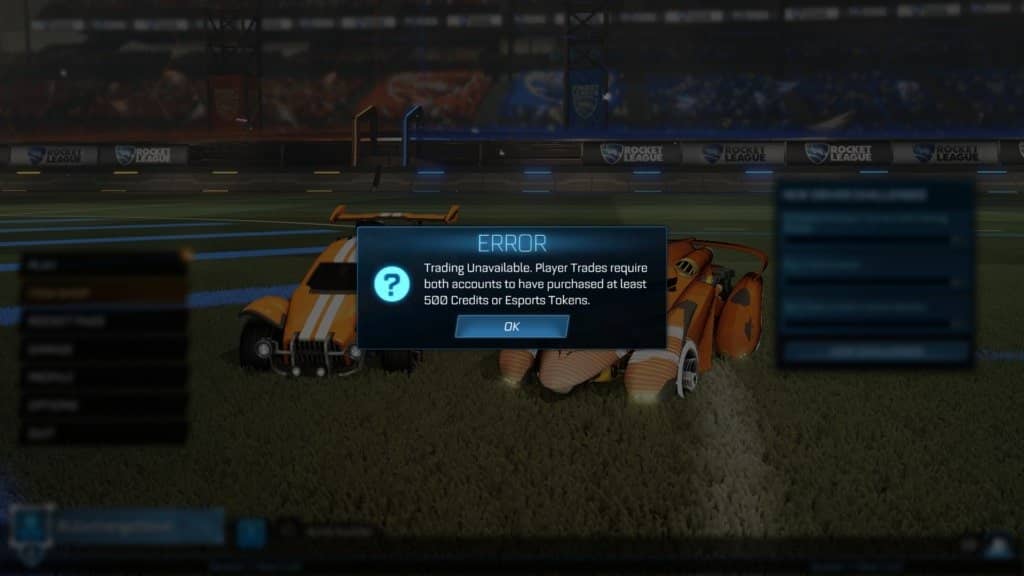 Why Can't I Trade in Rocket League